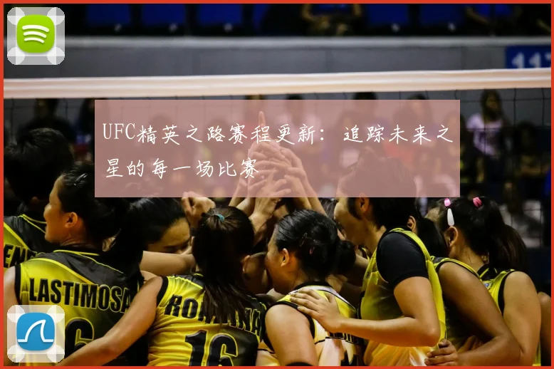 UFC精英之路赛程更新：追踪未来之星的每一场比赛